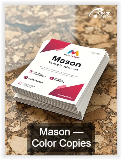 Mason business card design sample