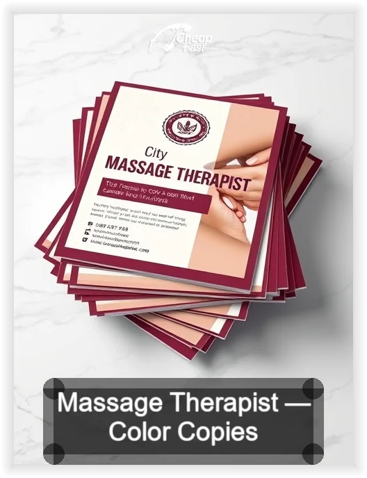 Massage Therapist business card design sample
