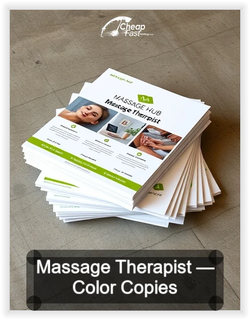 Massage Therapist business card design sample