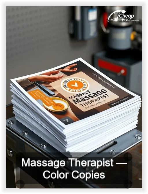 Massage Therapist business card design sample