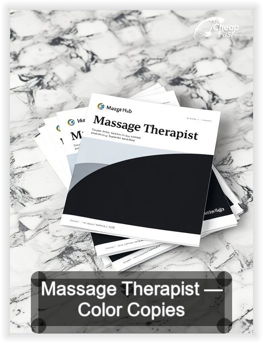 Massage Therapist business card design sample