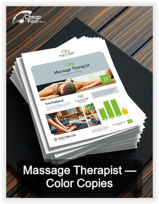 Massage Therapist business card design sample
