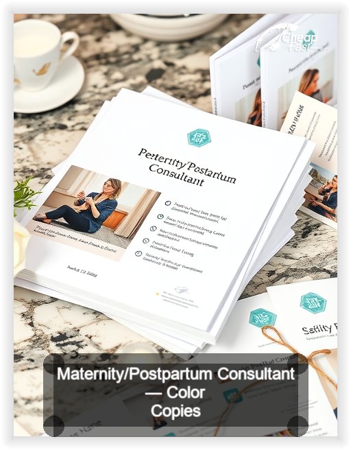 Maternity Postpartum Consultant business card design sample