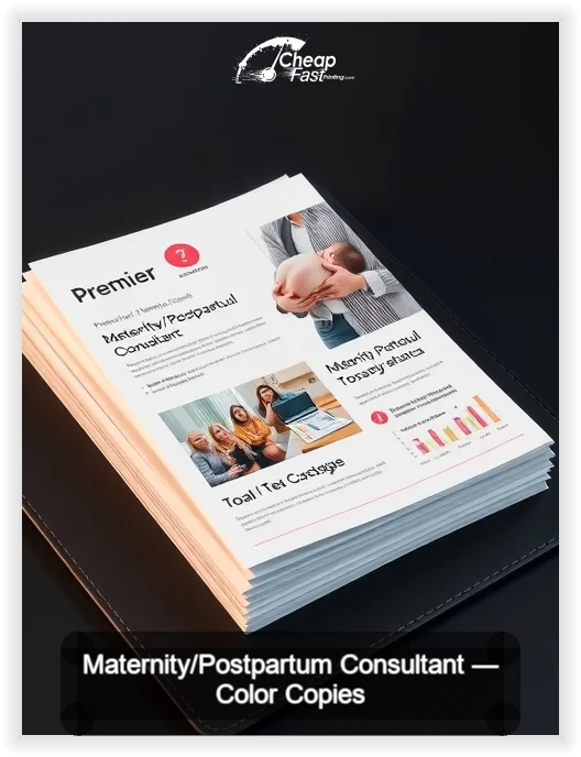 Maternity Postpartum Consultant business card design sample