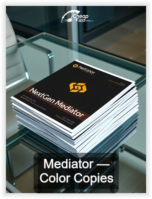 Mediator business card design sample