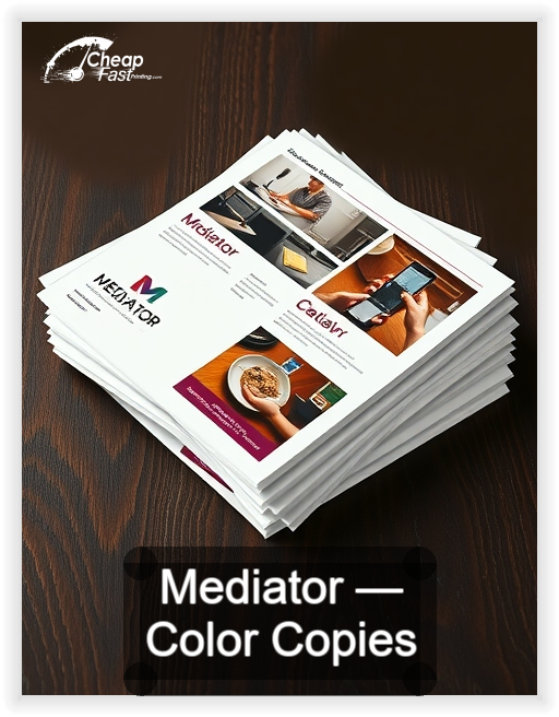 Mediator business card design sample