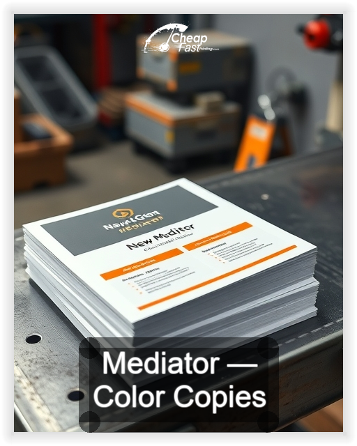 Mediator business card design sample