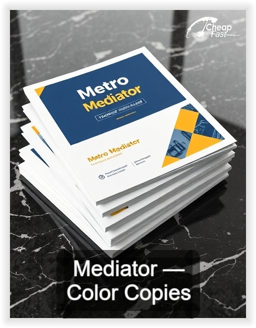 Mediator business card design sample