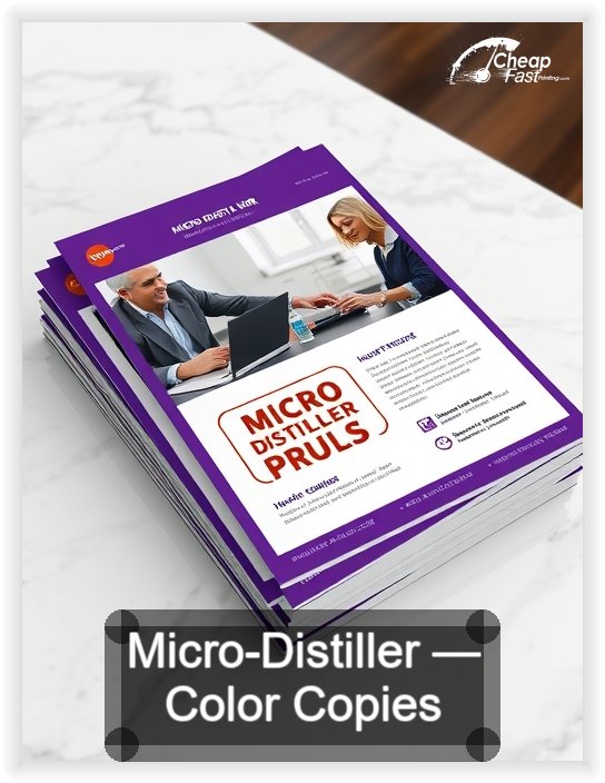 Micro Distiller business card design sample