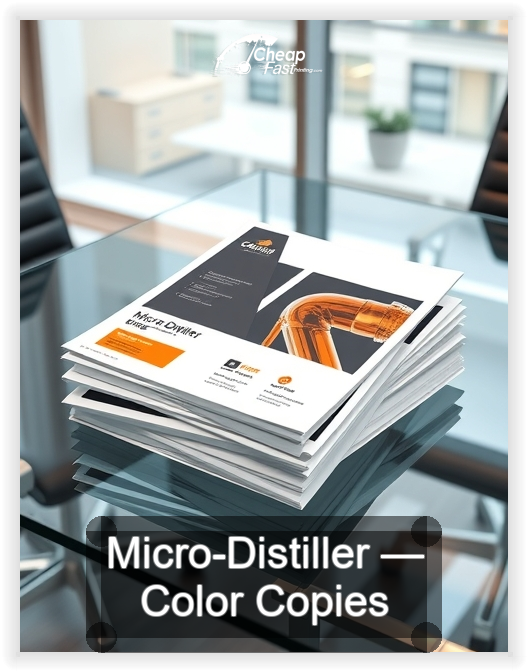 Micro Distiller business card design sample