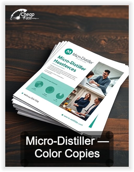 Micro Distiller business card design sample