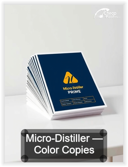 Micro Distiller business card design sample