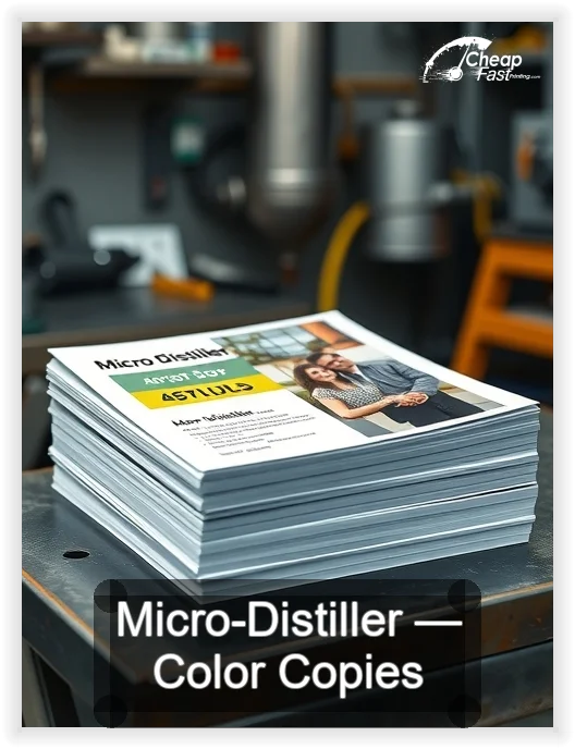 Micro Distiller business card design sample