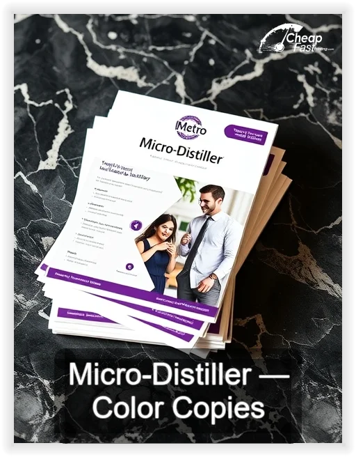 Micro Distiller business card design sample