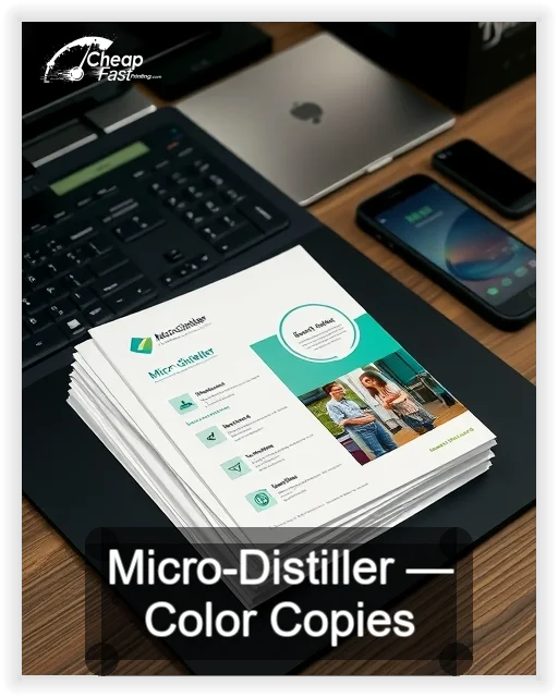 Micro Distiller business card design sample