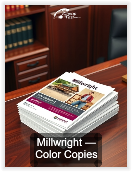 Millwright business card design sample