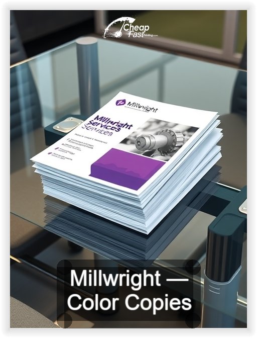 Millwright business card design sample