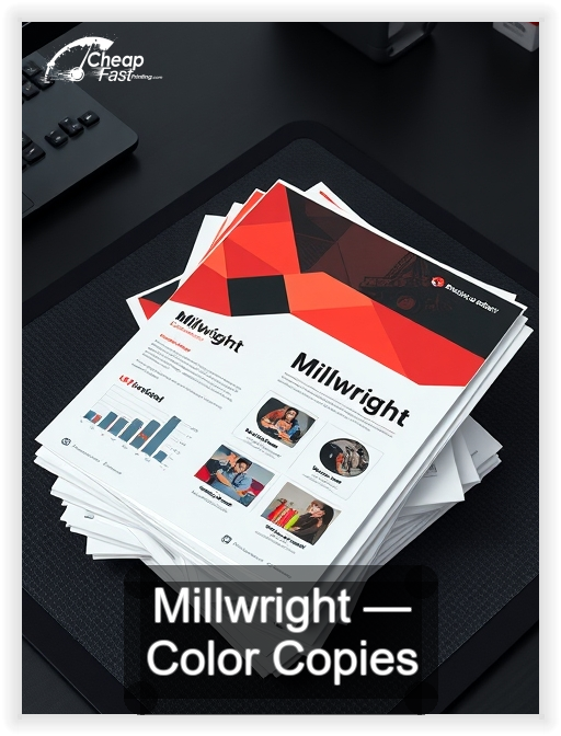 Millwright business card design sample