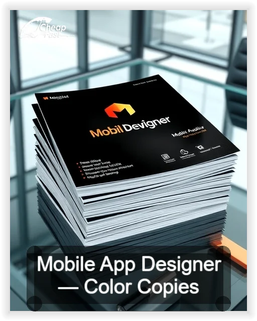 Mobile App Designer business card design sample