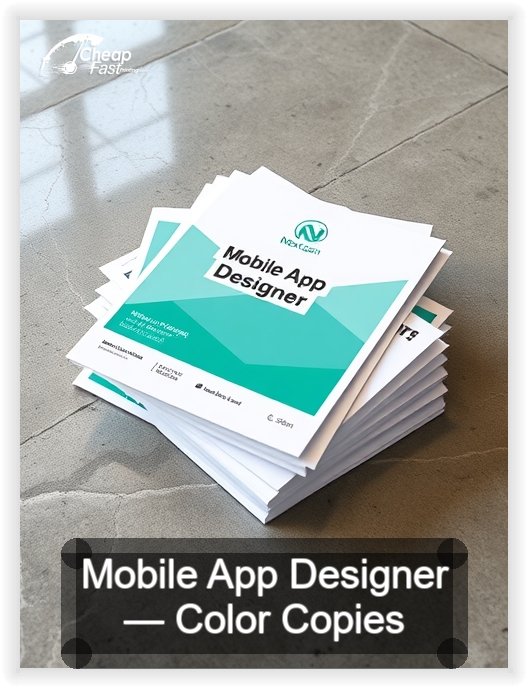 Mobile App Designer business card design sample
