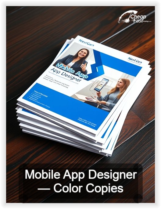 Mobile App Designer business card design sample