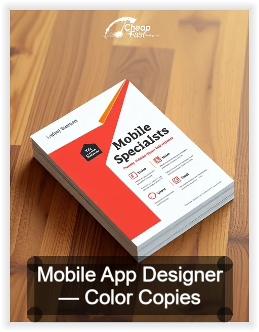 Mobile App Designer business card design sample