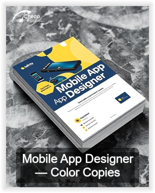 Mobile App Designer business card design sample