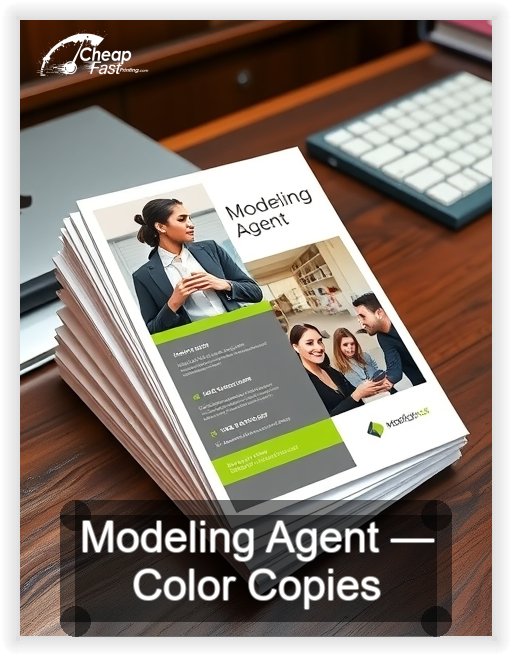 Modeling Agent business card design sample