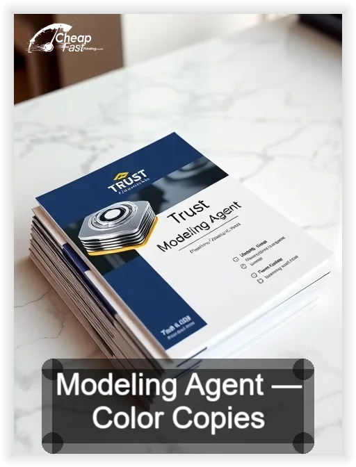 Modeling Agent business card design sample