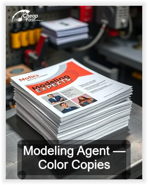 Modeling Agent business card design sample