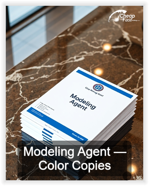 Modeling Agent business card design sample