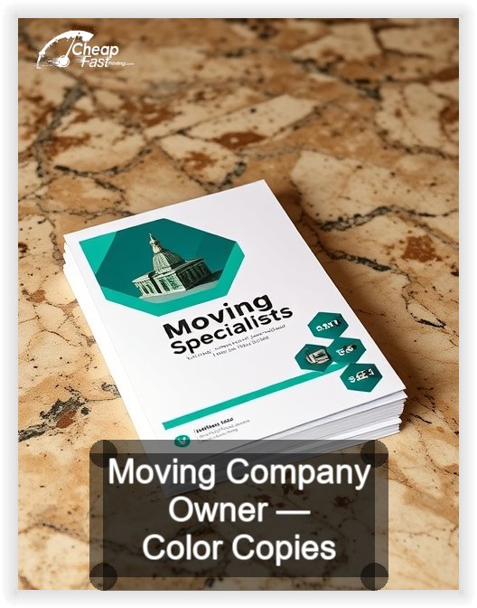 Moving Company Owner business card design sample
