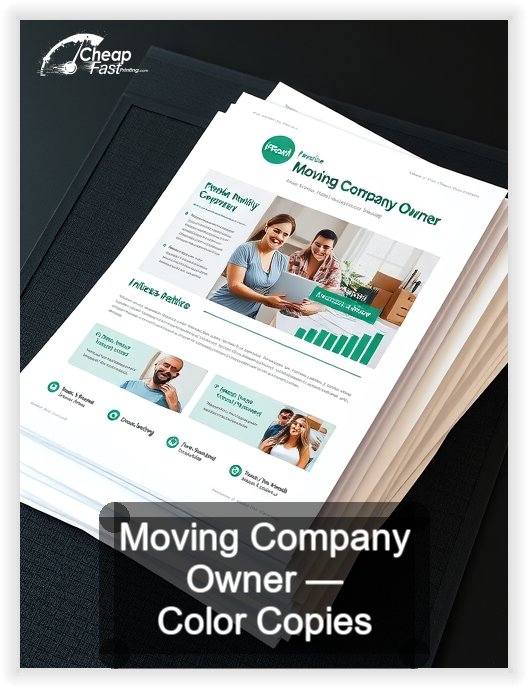 Moving Company Owner business card design sample