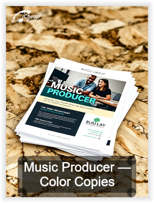 Music Producer business card design sample