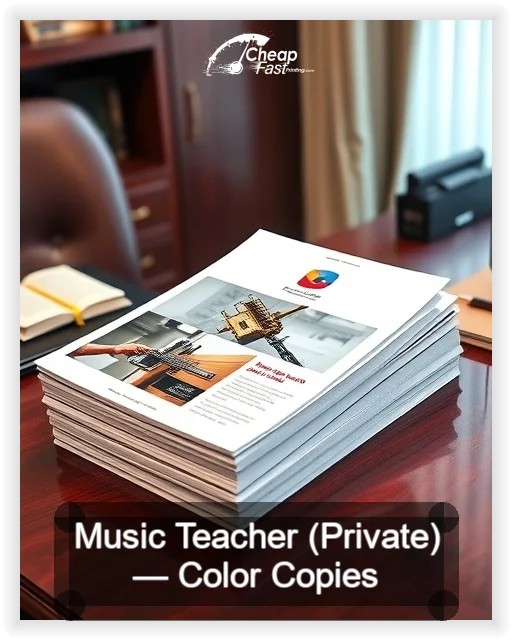 Music Teacher Private business card design sample