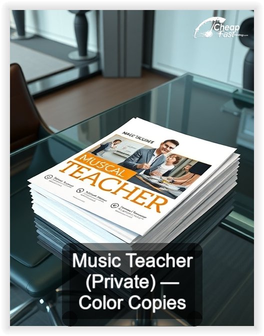 Music Teacher Private business card design sample