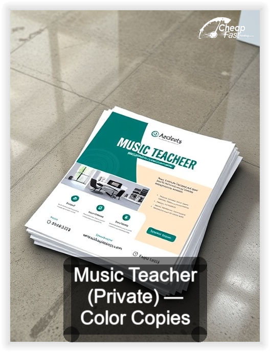 Music Teacher Private business card design sample