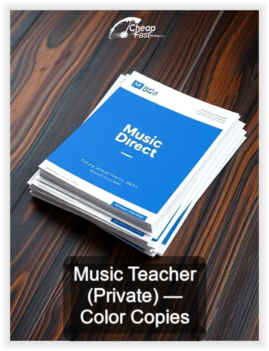 Music Teacher Private business card design sample