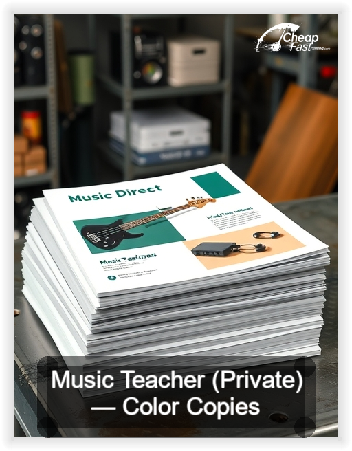 Music Teacher Private business card design sample