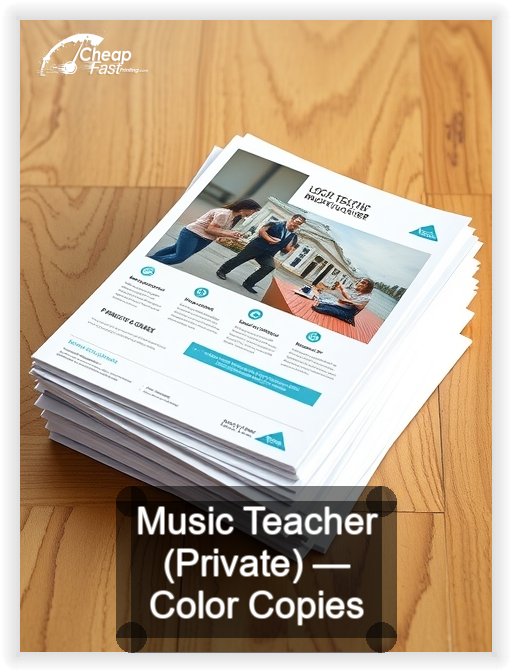 Music Teacher Private business card design sample