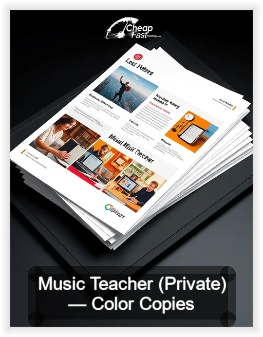 Music Teacher Private business card design sample