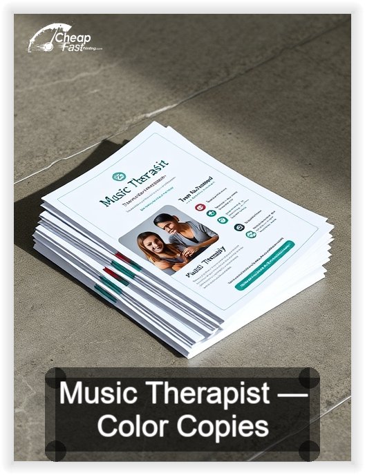 Music Therapist business card design sample