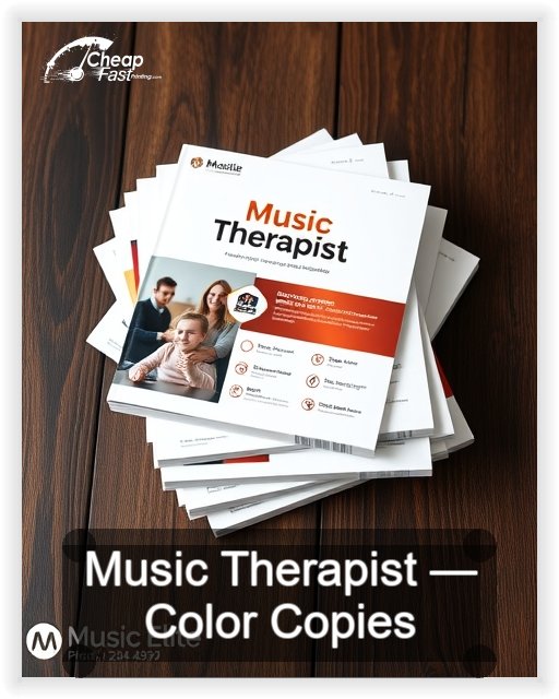 Music Therapist business card design sample