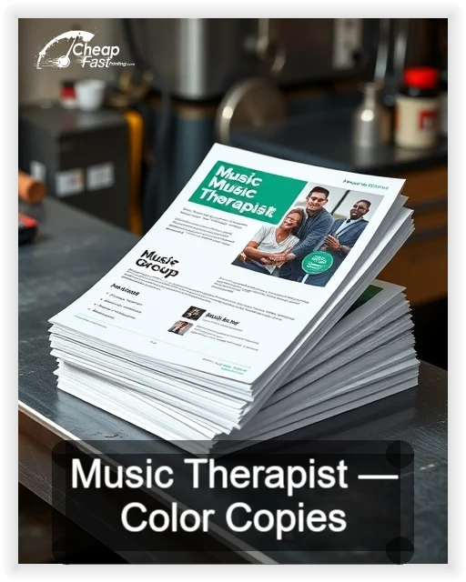 Music Therapist business card design sample