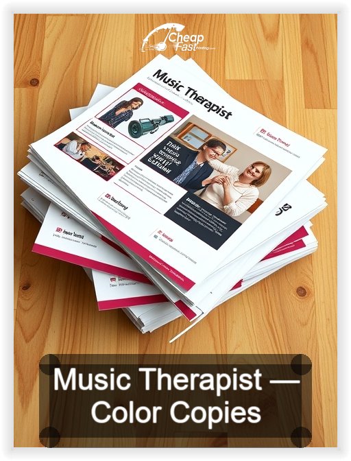 Music Therapist business card design sample