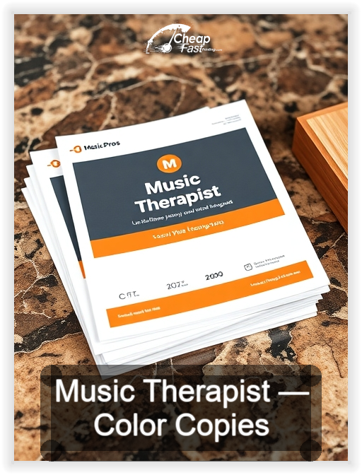 Music Therapist business card design sample