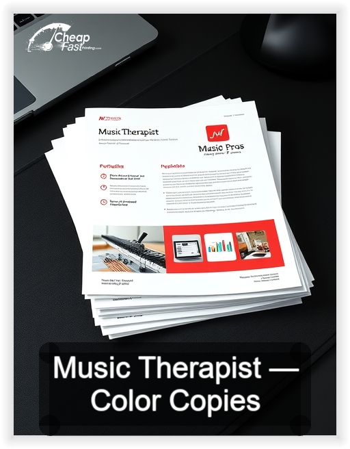 Music Therapist business card design sample