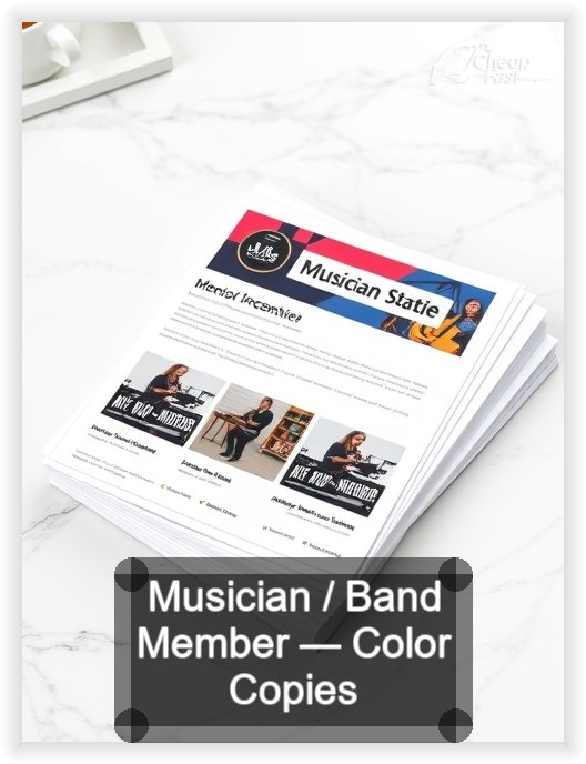 Musician Band Member business card design sample