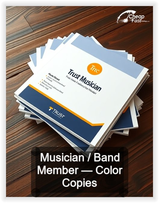 Musician Band Member business card design sample