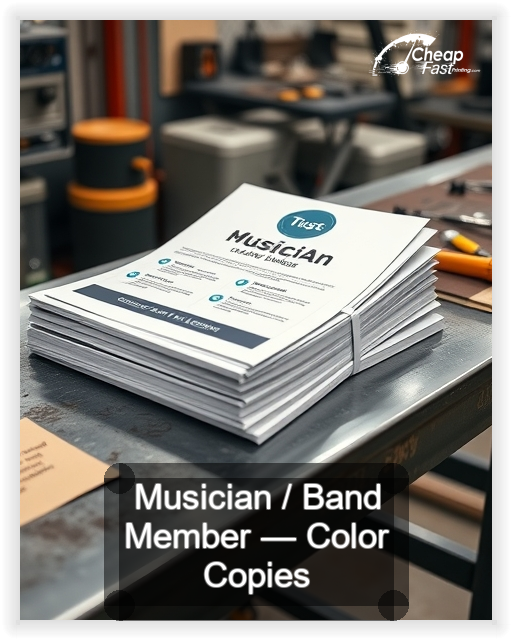 Musician Band Member business card design sample